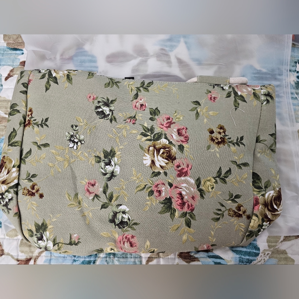 Farmhouse is my style purse tote shoulder bag green floral